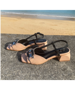 Carmen Sandalia tacón Nude