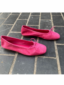 Bailarina piel Ante Fucsia