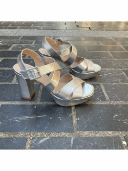 Gamma Sandalia Plataforma Plata