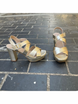 Alfa Sandalia Plataforma Champán