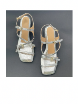 Kim Sandalia Brillante Plateada