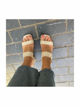 Palladium Sandalia Tachuelas Blanco