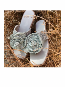 Aurora Sandalia Flor Celeste