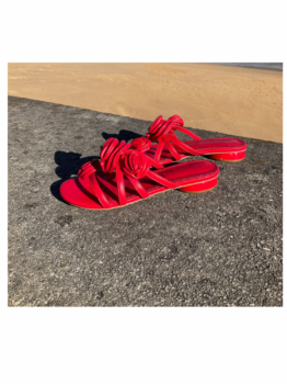 Alfa Sandalia Flor Roja